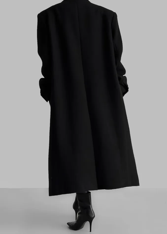 Women Bryce Oversized Coat 8211 Black The Frankie Shop Outerwear