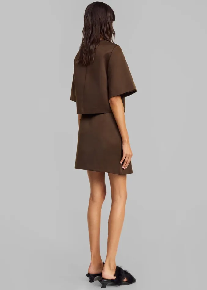Women By Malene Birger Raye Skirt 8211 Dark Mahogany The Frankie Shop Bottoms