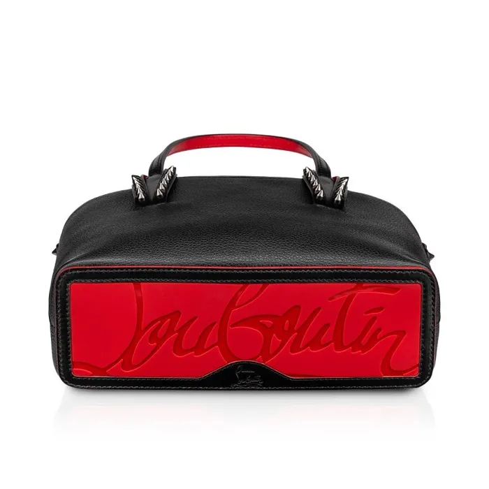 Women Cabata Mini Tote Bag 8211 Grained Calf Leather And Smooth Calf Leather 8211 Black Christian Louboutin Totes