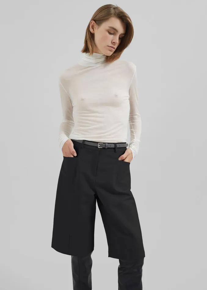 Women Cairo Bermuda Shorts 8211 Black The Frankie Shop Bottoms