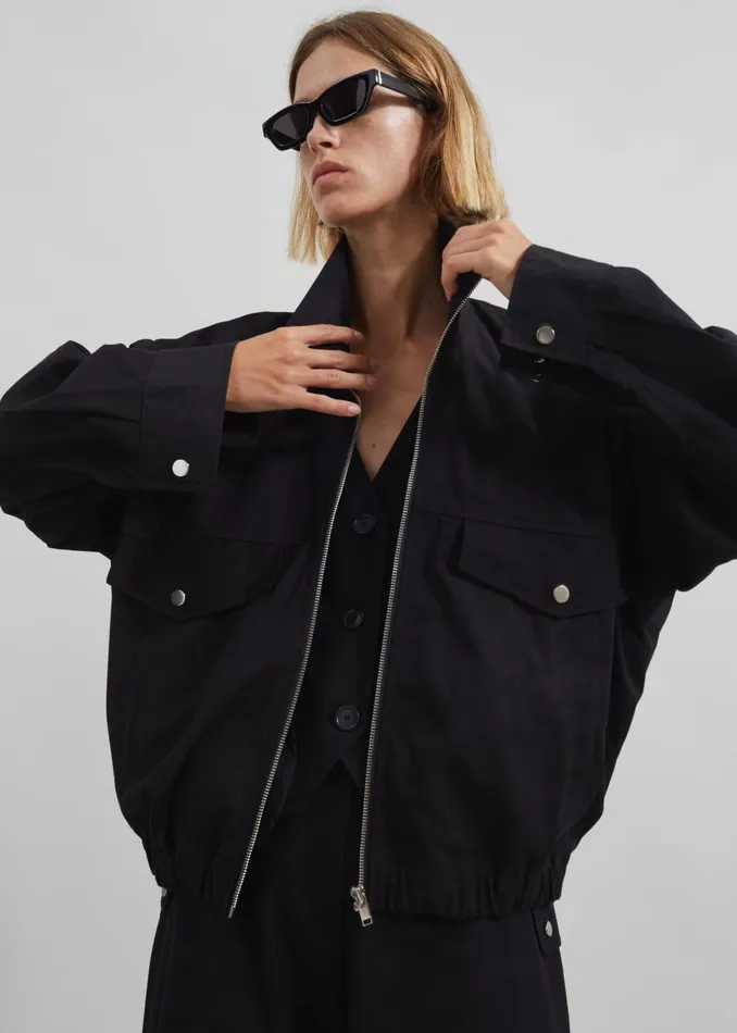 Women Calix Jacket 8211 Black The Frankie Shop Outerwear