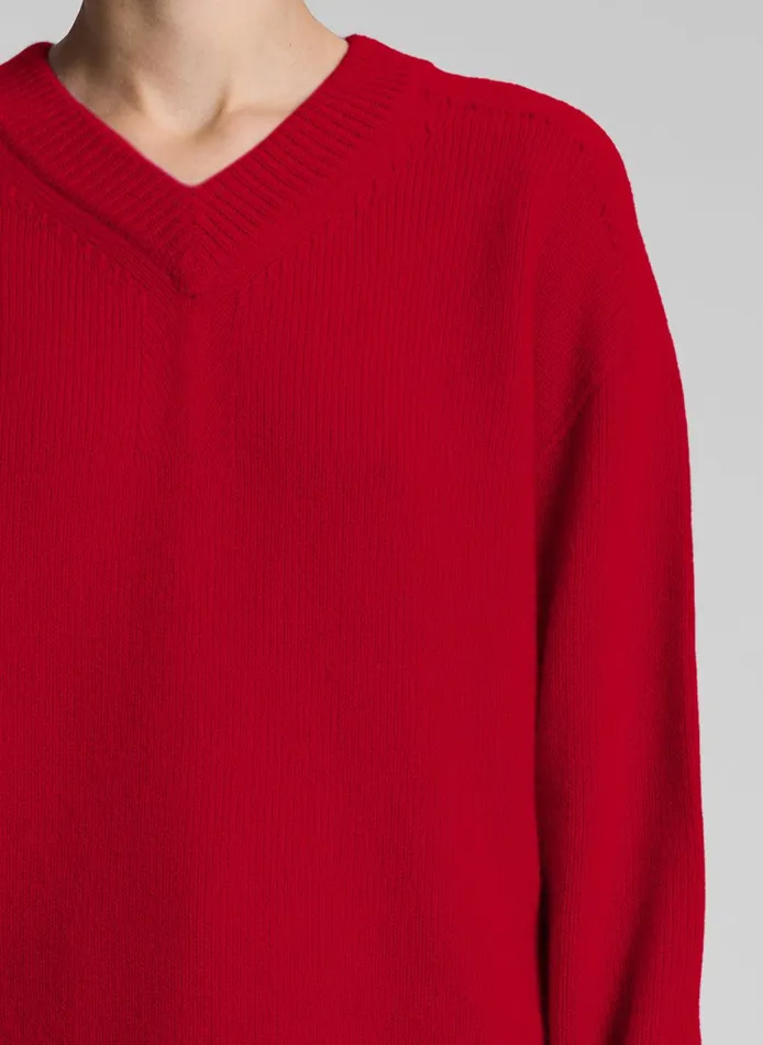 Women Calven Cashmere V Neck Sweater Really Red ALC Sweaters