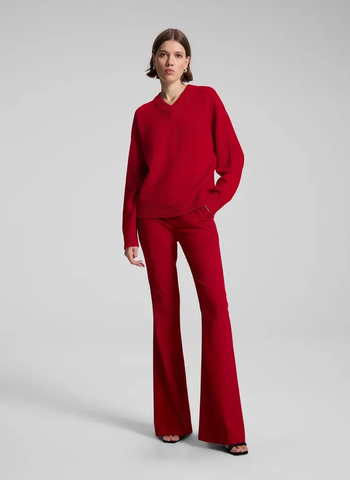 Women Calven Cashmere V Neck Sweater Really Red ALC Sweaters