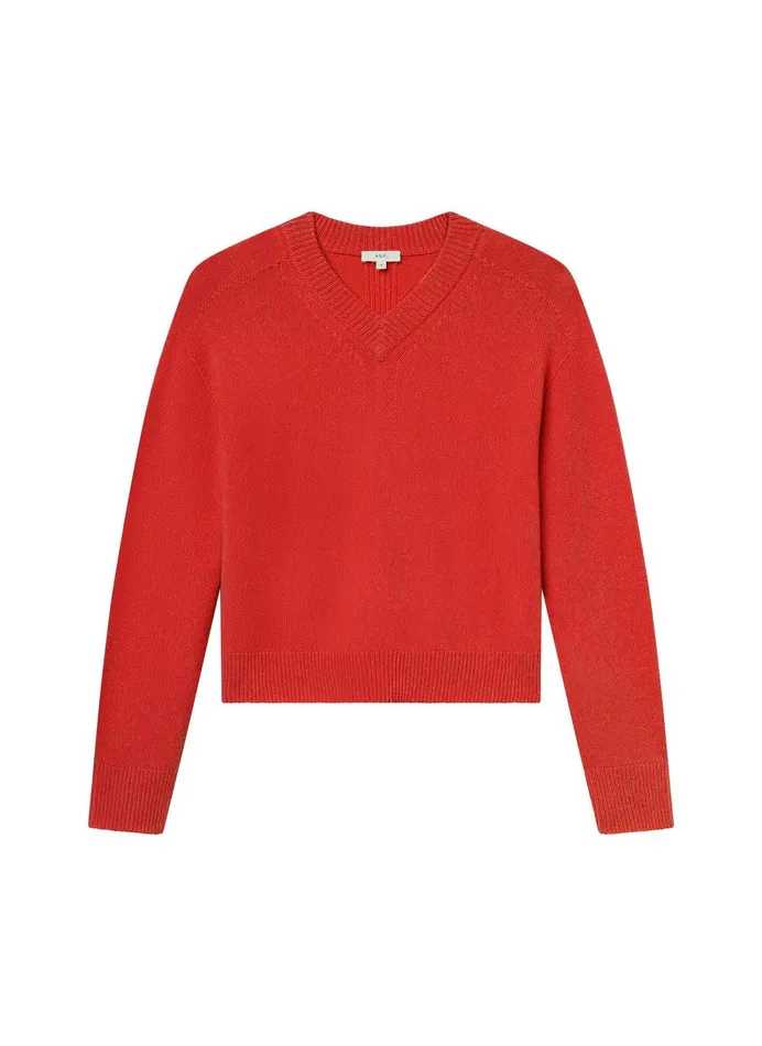 Women Calven Cashmere V Neck Sweater Really Red ALC Sweaters
