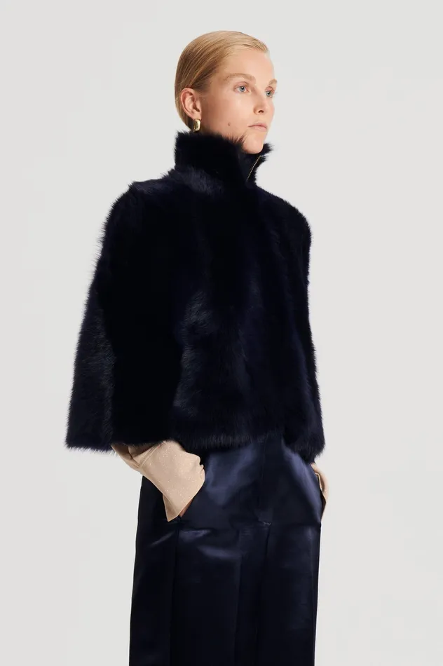 Women Capes Scanlan Theodore TOSCANA CAPE NAVY