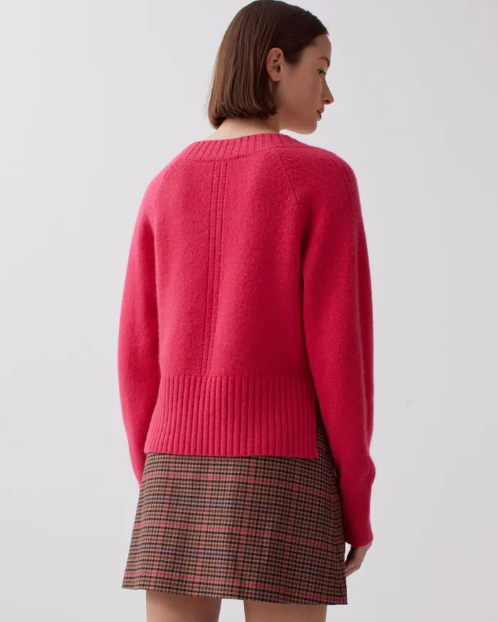 Women Cashmere VNeck Jumper Virtual Pink Comptoir Des Cotonniers Matching Sets