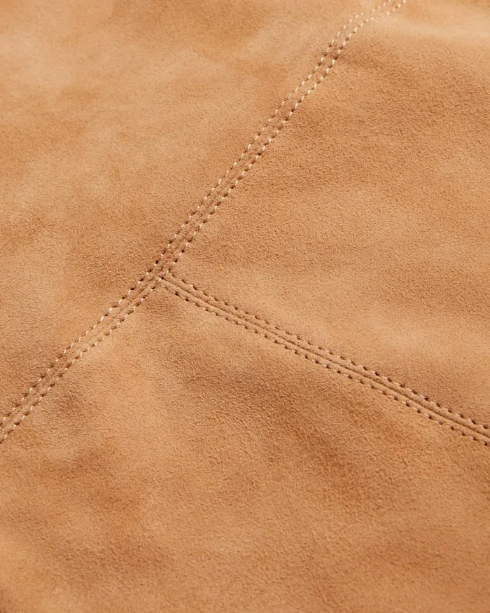 Women CHIYO 8211 Suede ALine Mini Skirt Camel Ted Baker Skirts