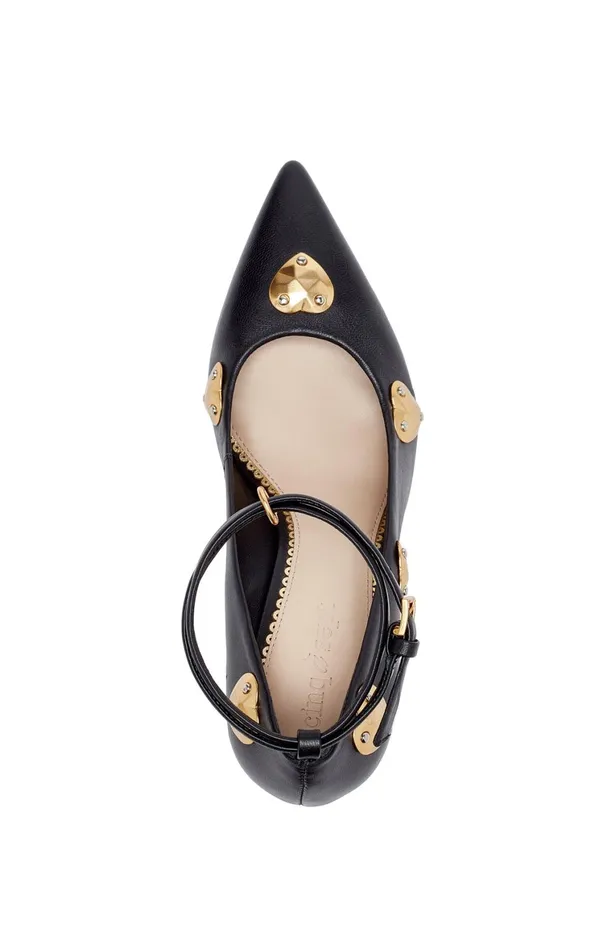 Women Cinq Sept Madison Ankle Strap Pump Blackgold
