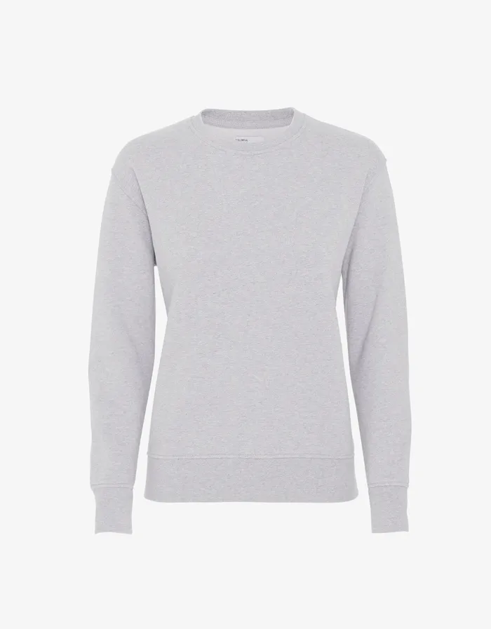 Women Classic Organic Crew 8211 Snow Melange Women Crewneck Sweatshirts Colorfulstandard