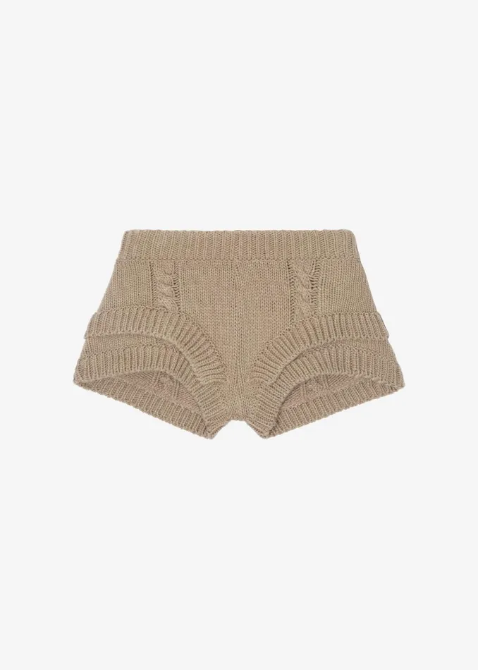 Women Clio Double Knit Shorts 8211 Beige The Frankie Shop Bottoms