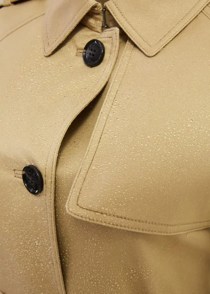 Women Coats and Jackets Hobbs Hallie Shower Resistant Trench Coat Fawn Beige