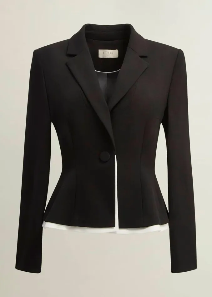 Women Coats and Jackets Hobbs Harmony Jacket Black Ivory