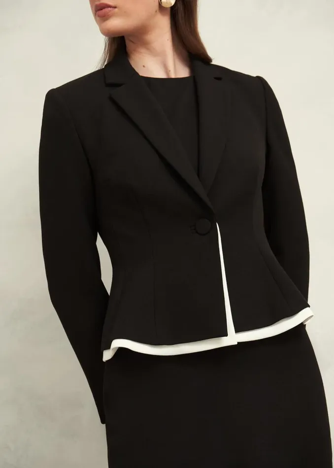 Women Coats and Jackets Hobbs Harmony Jacket Black Ivory