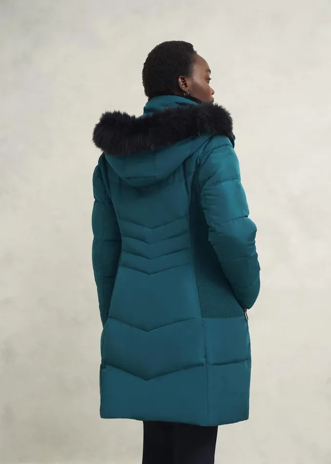 Women Coats and Jackets Hobbs Jaymie Puffer Kyanite Green