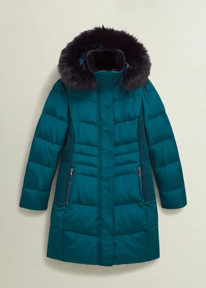 Women Coats and Jackets Hobbs Jaymie Puffer Kyanite Green