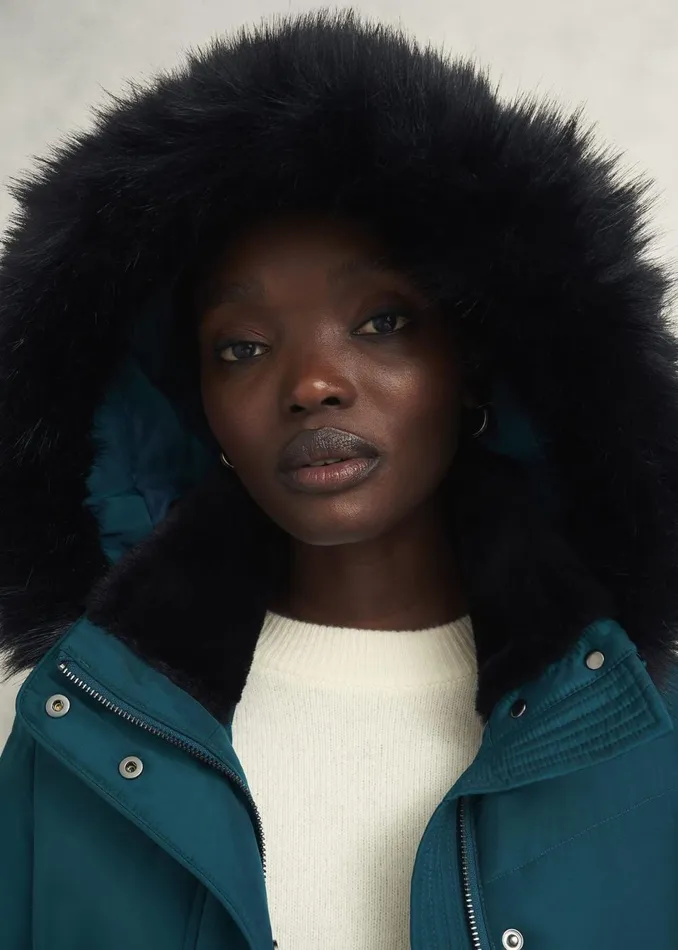 Women Coats and Jackets Hobbs Jaymie Puffer Kyanite Green