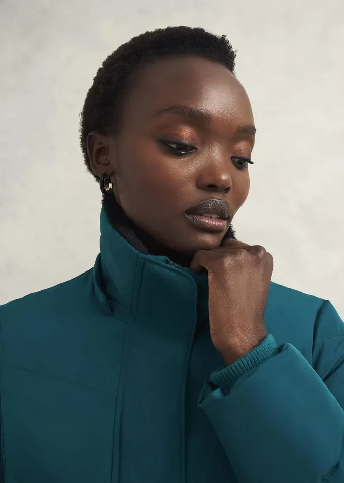Women Coats and Jackets Hobbs Jaymie Puffer Kyanite Green