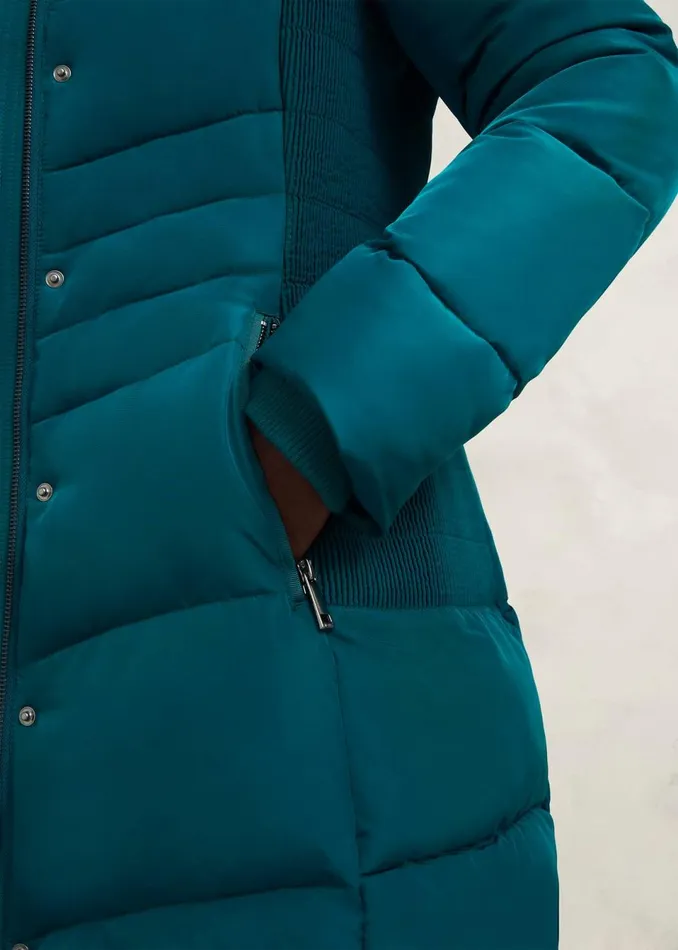 Women Coats and Jackets Hobbs Jaymie Puffer Kyanite Green