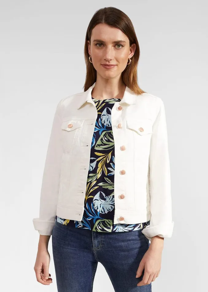 Women Coats and Jackets Hobbs Mariam Jacket Milky White