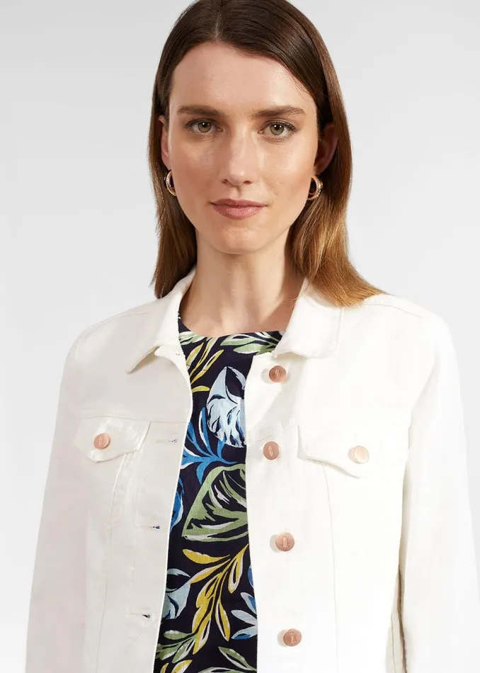 Women Coats and Jackets Hobbs Mariam Jacket Milky White