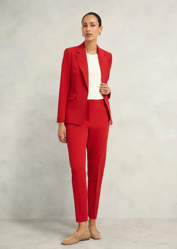 Women Coats and Jackets Hobbs Miley Suit Jacket Begonia Red