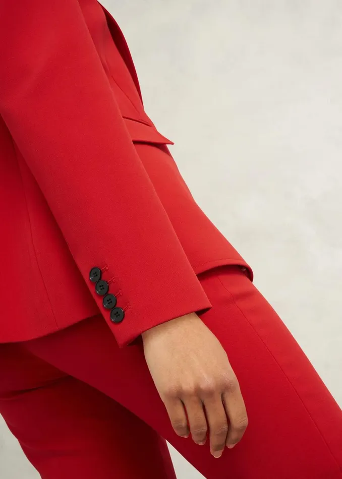 Women Coats and Jackets Hobbs Miley Suit Jacket Begonia Red
