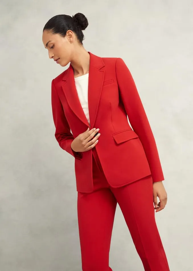 Women Coats and Jackets Hobbs Miley Suit Jacket Begonia Red