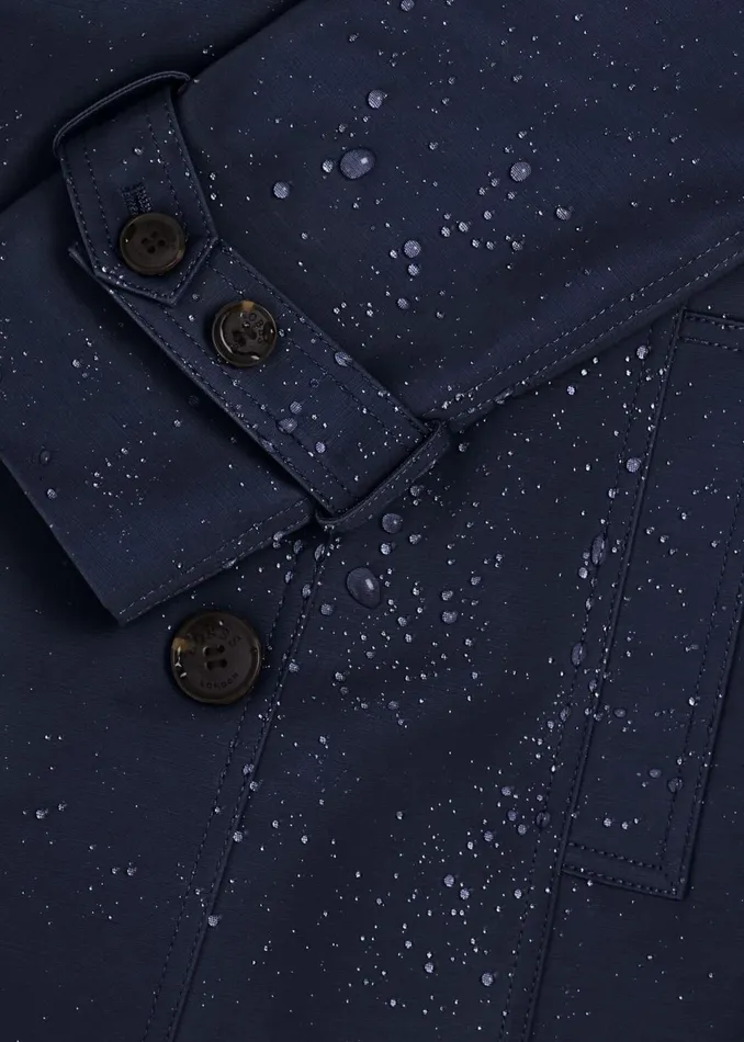 Women Coats and Jackets Hobbs Petite Saskia Shower Resistant Trench Coat Navy