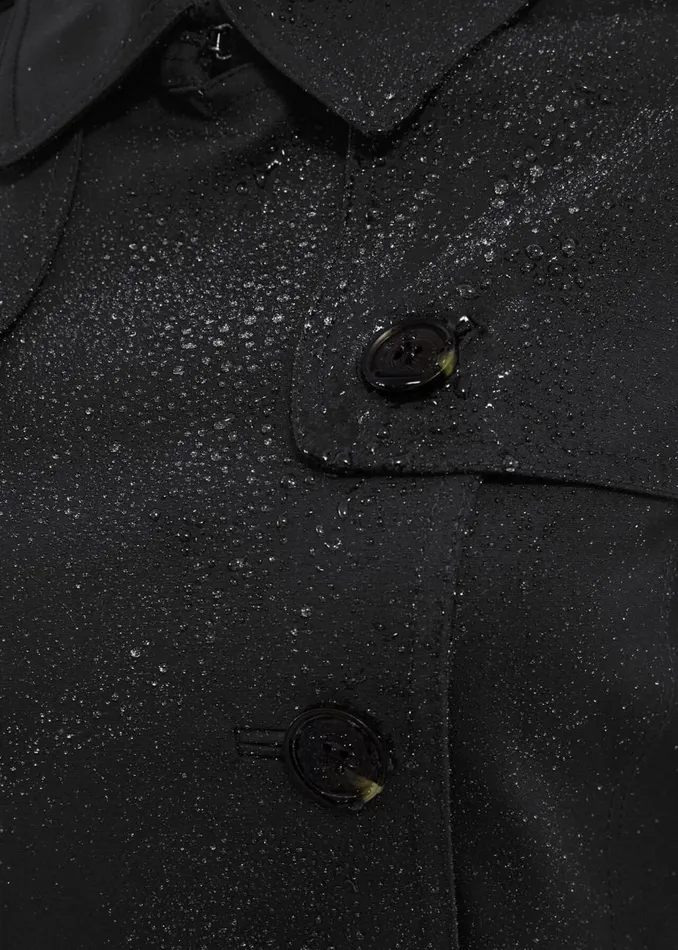 Women Coats and Jackets Hobbs Saskia Shower Resistant Trench Coat Black