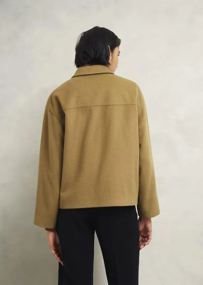 Women Coats and Jackets Hobbs Zoe Wool Blend Jacket Hobbs Camel