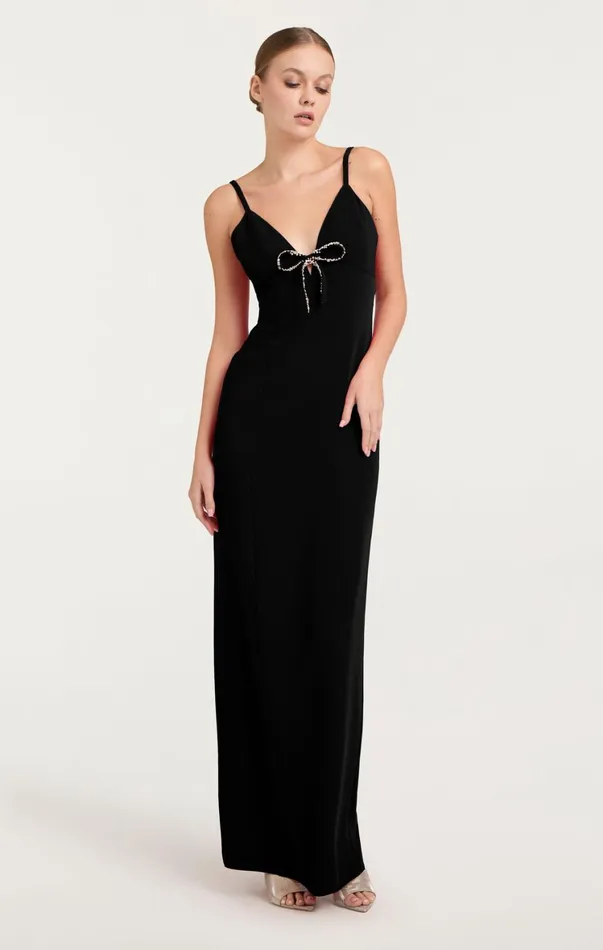 Women Cocktail and Evening Cinq Sept Adele Gown Black