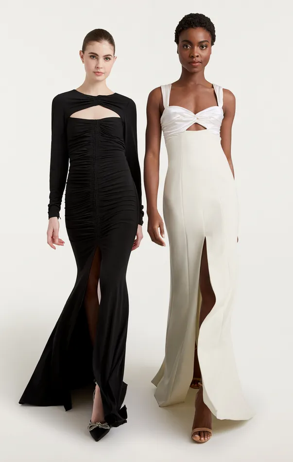 Women Cocktail and Evening Cinq Sept Jillie Gown Ivory