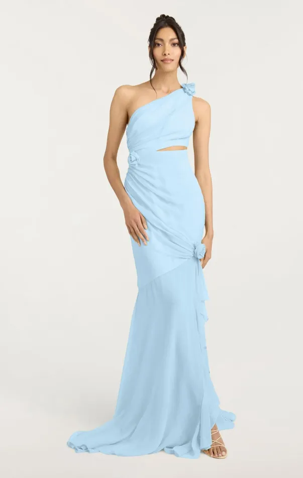Women Cocktail and Evening Cinq Sept Kaleb Gown Serene Sky