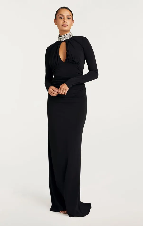 Women Cocktail and Evening Cinq Sept Kimbra Gown Black