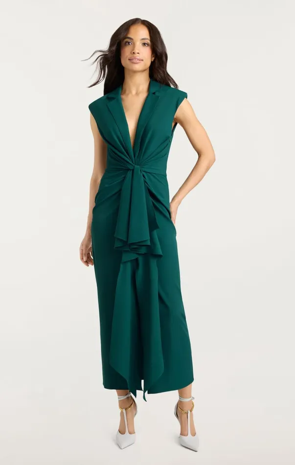 Women Cocktail and Evening Cinq Sept Padma Dress Green Onyx