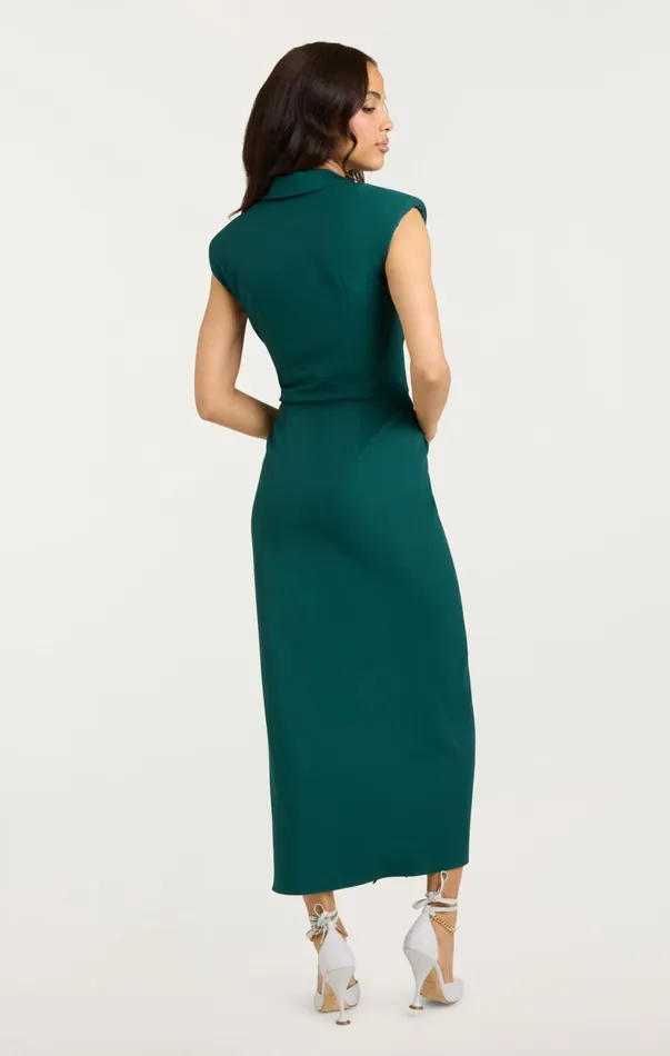 Women Cocktail and Evening Cinq Sept Padma Dress Green Onyx