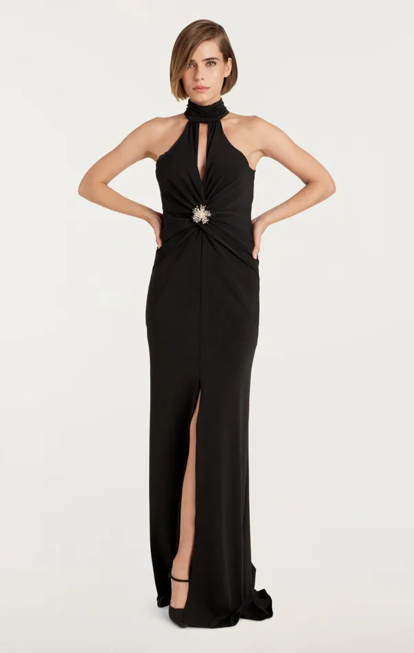 Women Cocktail and Evening Cinq Sept Sandry Gown Black