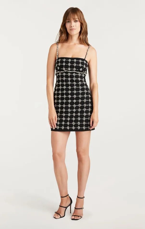 Women Cocktail and Evening Cinq Sept Satine Dress Blacksilver