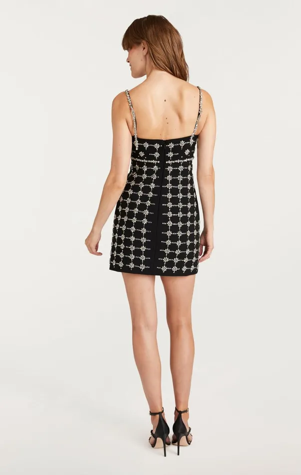 Women Cocktail and Evening Cinq Sept Satine Dress Blacksilver