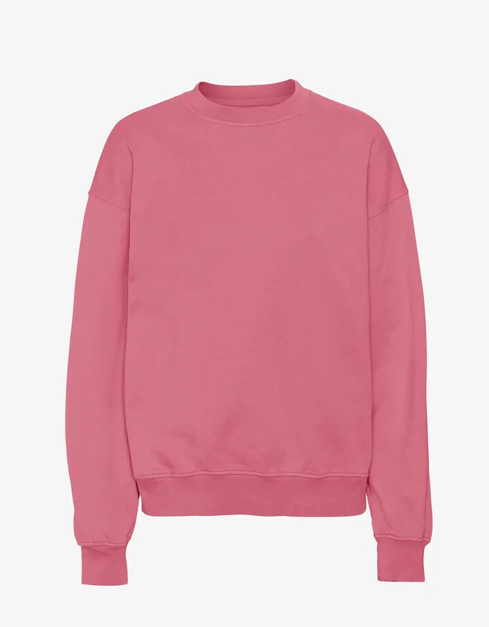 Women Colorfulstandard Organic Oversized Crew 8211 Raspberry Pink Crewneck Sweatshirts