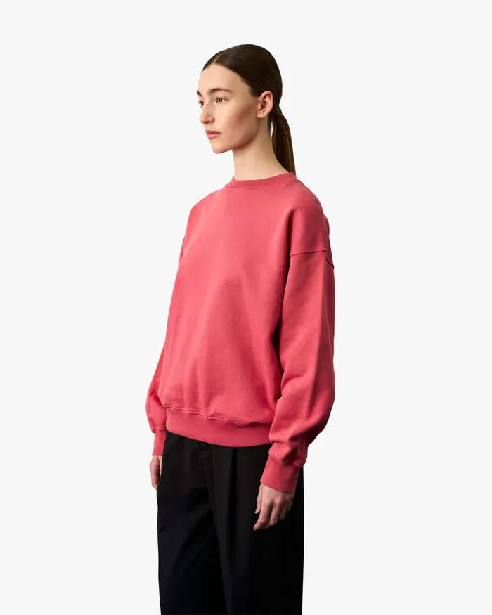 Women Colorfulstandard Organic Oversized Crew 8211 Raspberry Pink Crewneck Sweatshirts