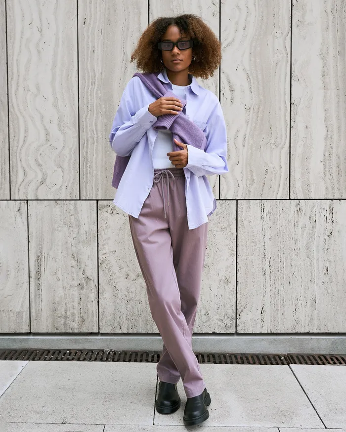Women Colorfulstandard Organic Twill Pants 8211 Pacific Blue Pants