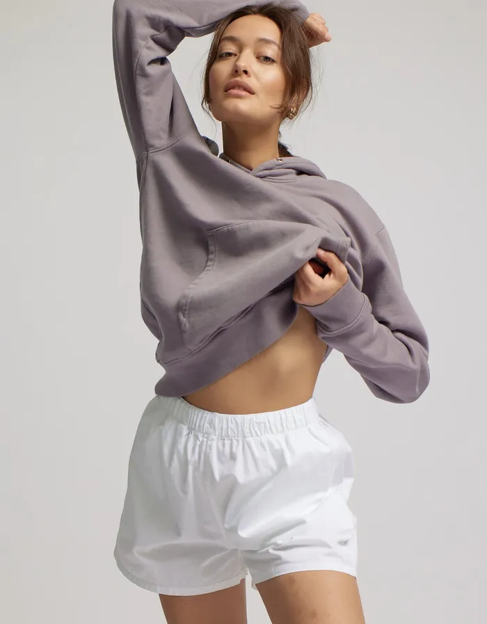 Women Colorfulstandard Women Organic Twill Shorts 8211 Oyster Grey Shorts