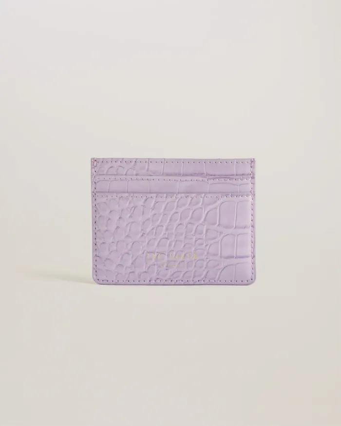 Women COLY 8211 Glossy Croc Effect Card Holder Lilac Ted Baker Purses and Cardholders Women COLY 8211 Glossy Croc Effect Card Holder Lilac Ted Baker Purses and Cardholders