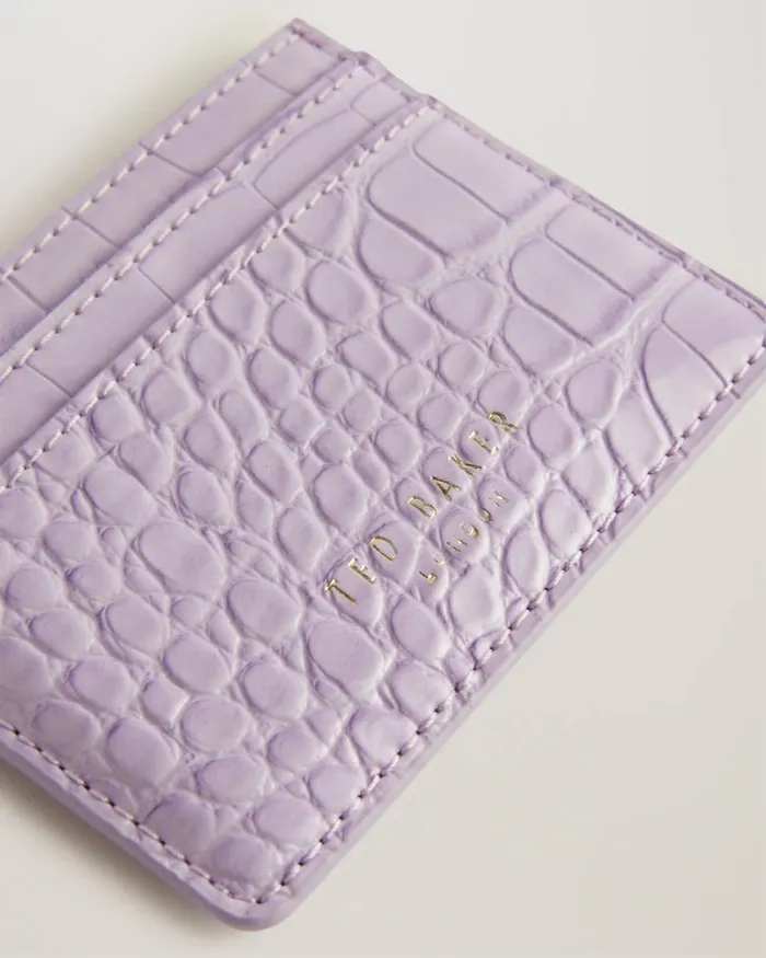 Women COLY 8211 Glossy Croc Effect Card Holder Lilac Ted Baker Purses and Cardholders Women COLY 8211 Glossy Croc Effect Card Holder Lilac Ted Baker Purses and Cardholders