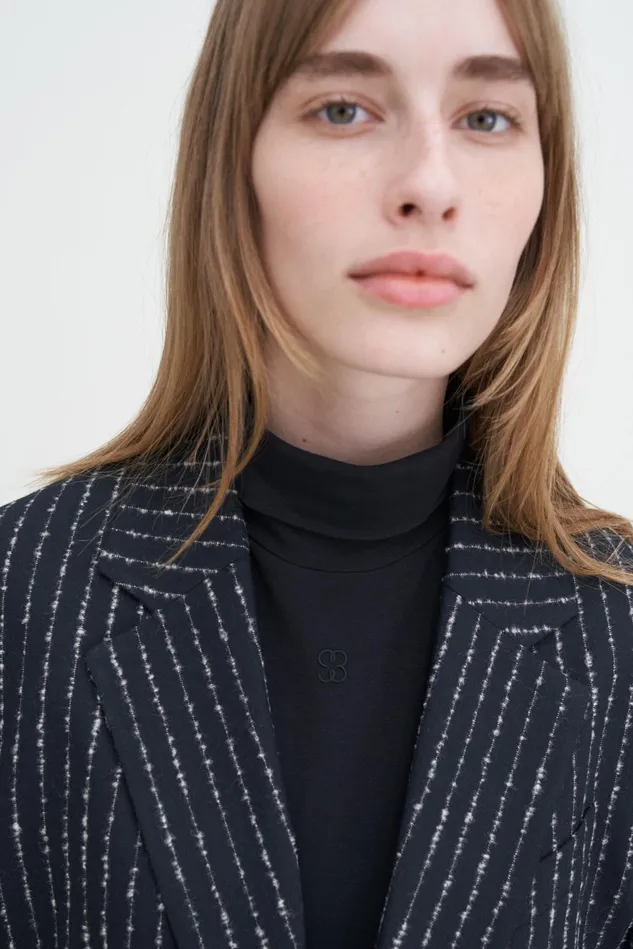 Women Cotton Turtleneck Top Black Filippa K Tops