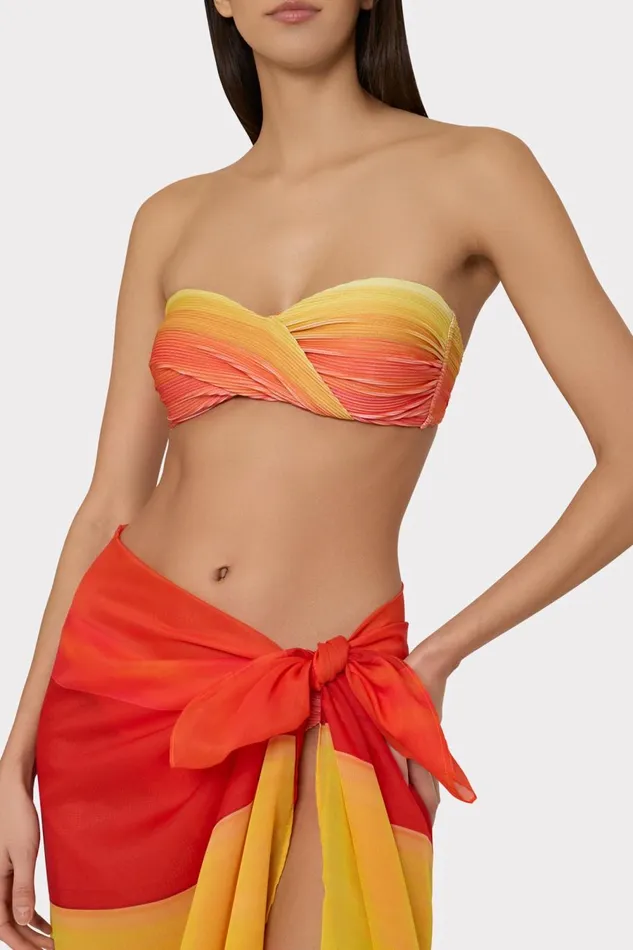 Women CoverUps Milly Sunset Stripe Chiffon Sarong Multi Women CoverUps Milly Sunset Stripe Chiffon Sarong Multi