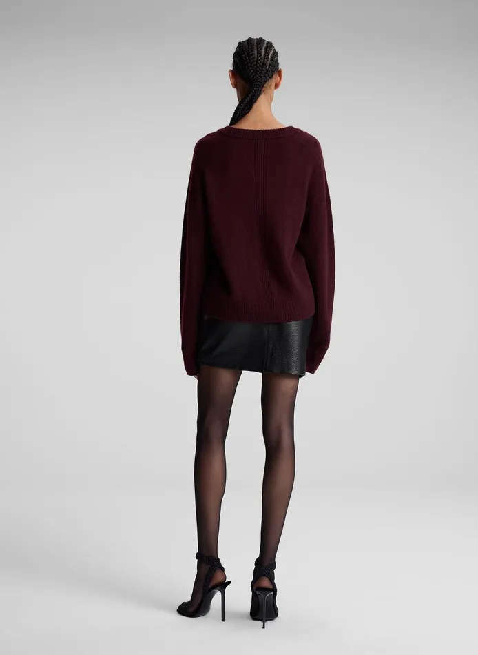 Women Cowan Leather Mini Skirt Black ALC Skirts