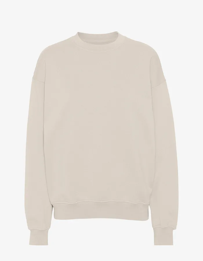 Women Crewneck Sweatshirts Colorfulstandard Organic Oversized Crew 8211 Ivory White