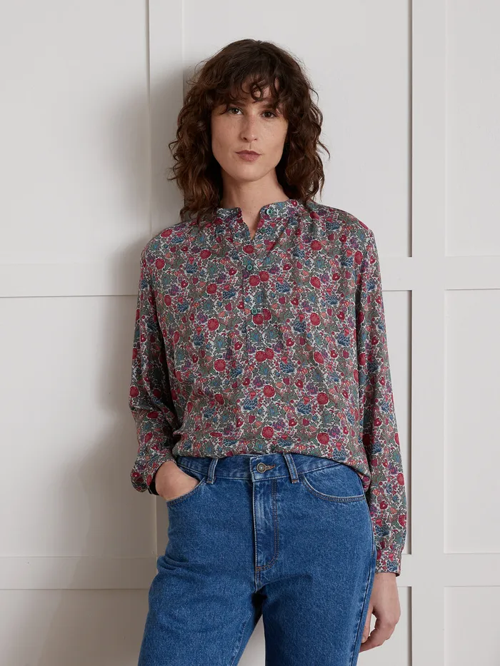Women Cyrillus Clothing Blouse Made With Liberty Fabric 8211 The Limited Collection